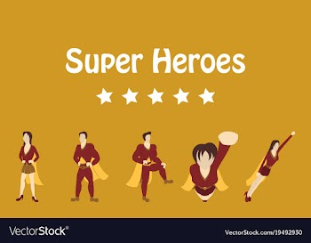 Superhero actions icon set in cartoon colored vector image