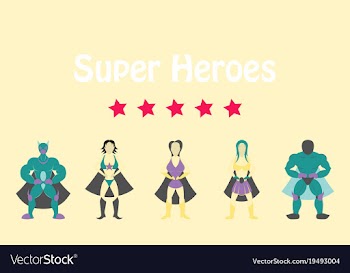 Superhero actions icon set in cartoon colored vector image