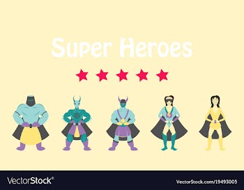 Superhero actions icon set in cartoon colored vector image