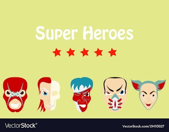 Superhero actions icon set in cartoon colored vector image