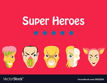Superhero actions icon set in cartoon colored vector image