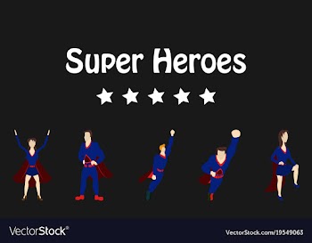 Superhero actions icon set in cartoon colored vector image
