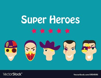 Superhero actions icon set in cartoon colored vector image