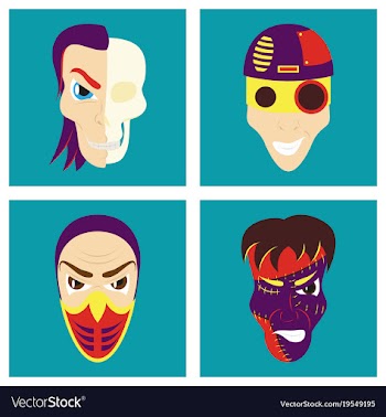 Superhero actions icon set in cartoon colored vector image