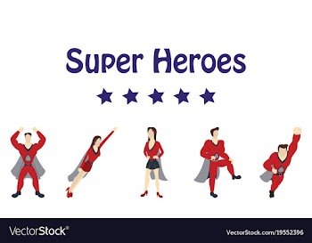 Superhero actions icon set in cartoon colored vector image