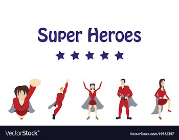 Superhero actions icon set in cartoon colored vector image
