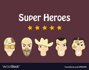 Superhero actions icon set in cartoon colored vector image