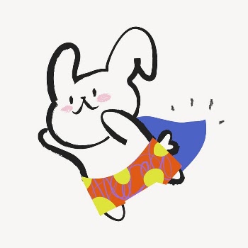 Superhero bunny sticker, colorful doodle | Free Vector Illustration - rawpixel