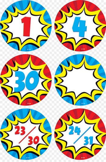Superhero Calendar - superhero border 