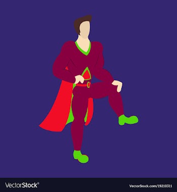 Superhero cartoon icon with superman on vector image