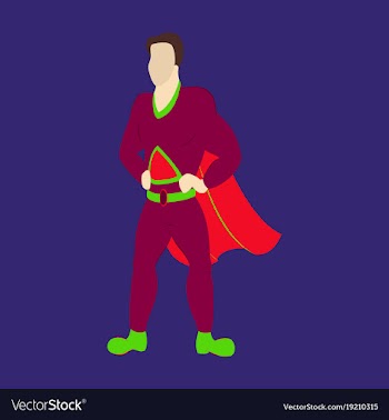 Superhero cartoon icon with superman on vector image