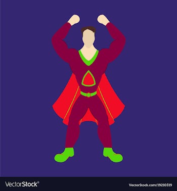 Superhero cartoon icon with superman on vector image