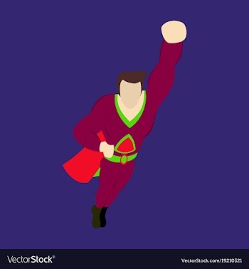 Superhero cartoon icon with superman on vector image