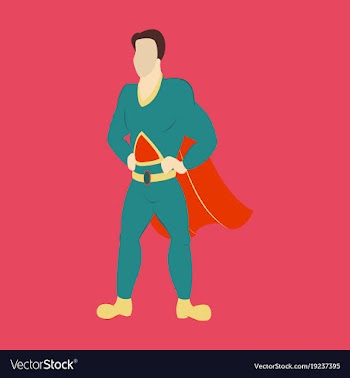 Superhero cartoon icon with superman on vector image