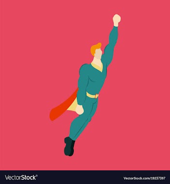 Superhero cartoon icon with superman on vector image