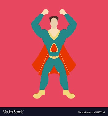 Superhero cartoon icon with superman on vector image