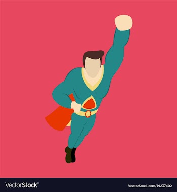 Superhero cartoon icon with superman on vector image