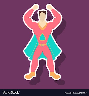 Superhero cartoon icon with superman on vector image
