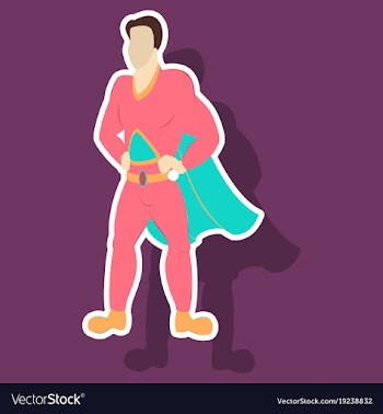 Superhero cartoon icon with superman on vector image