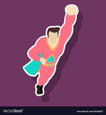 Superhero cartoon icon with superman on vector image