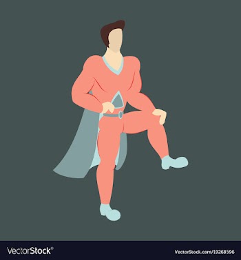 Superhero cartoon icon with superman on vector image