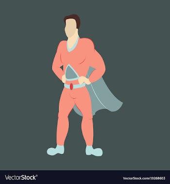 Superhero cartoon icon with superman on vector image