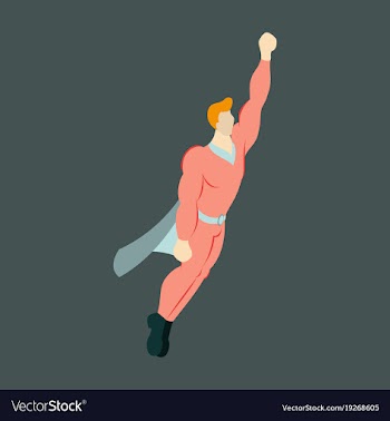 Superhero cartoon icon with superman on vector image