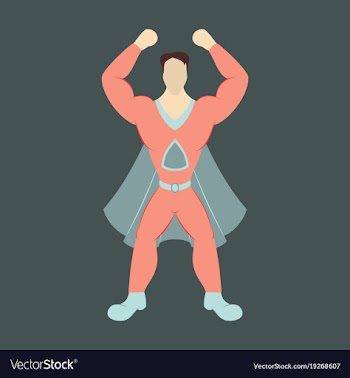 Superhero cartoon icon with superman on vector image