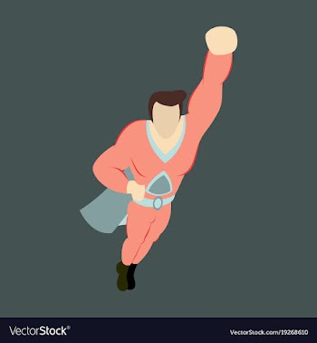 Superhero cartoon icon with superman on vector image