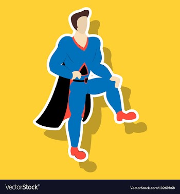 Superhero cartoon icon with superman on vector image