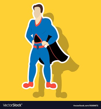 Superhero cartoon icon with superman on vector image