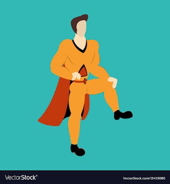Superhero cartoon icon with superman on vector image