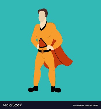 Superhero cartoon icon with superman on vector image