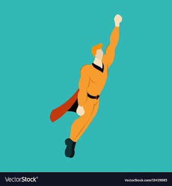 Superhero cartoon icon with superman on vector image