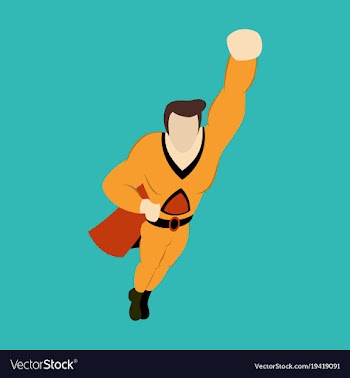 Superhero cartoon icon with superman on vector image