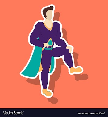 Superhero cartoon icon with superman on vector image