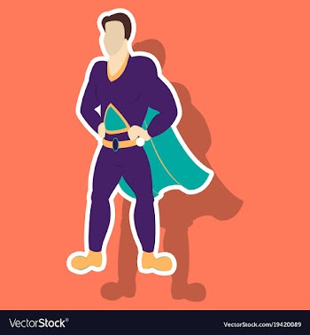 Superhero cartoon icon with superman on vector image