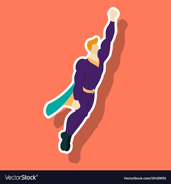 Superhero cartoon icon with superman on vector image