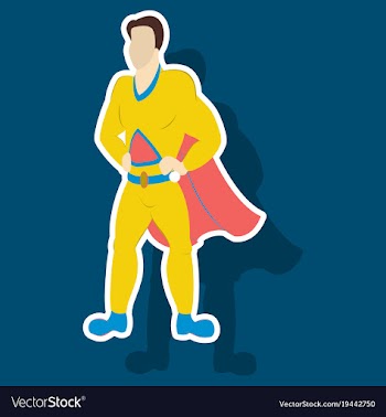 Superhero cartoon icon with superman on vector image