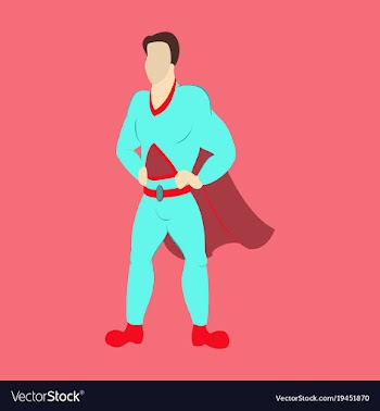 Superhero cartoon icon with superman on vector image