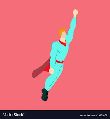 Superhero cartoon icon with superman on vector image