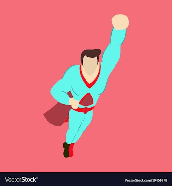 Superhero cartoon icon with superman on vector image