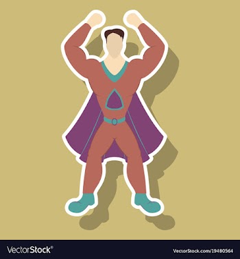 Superhero cartoon icon with superman on vector image