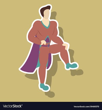 Superhero cartoon icon with superman on vector image