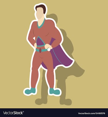 Superhero cartoon icon with superman on vector image