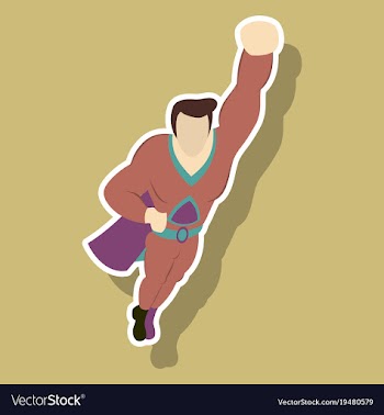Superhero cartoon icon with superman on vector image