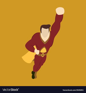 Superhero cartoon icon with superman on vector image