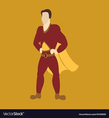 Superhero cartoon icon with superman on vector image