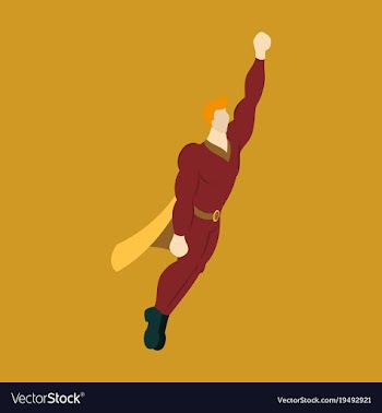 Superhero cartoon icon with superman on vector image