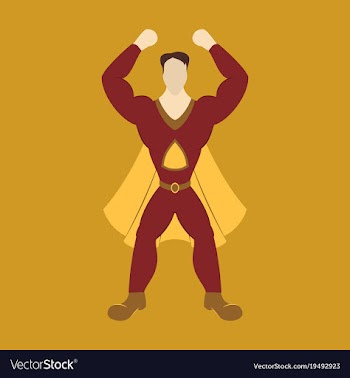 Superhero cartoon icon with superman on vector image